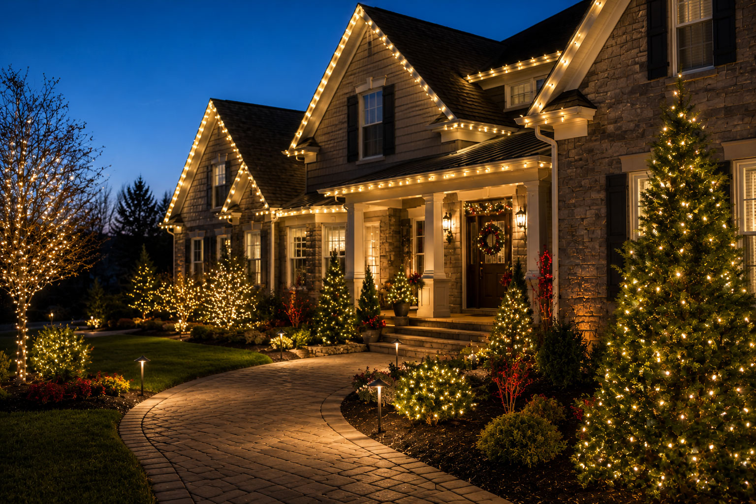 Christmas Light Hanging Service